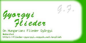 gyorgyi flieder business card